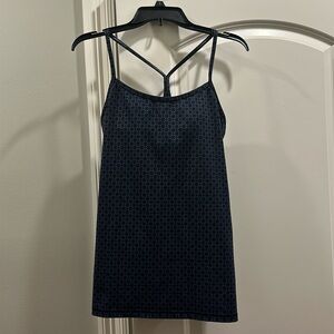 Lululemon Full Length Activewear Tank Top - Navy Blue & Black- Size 12